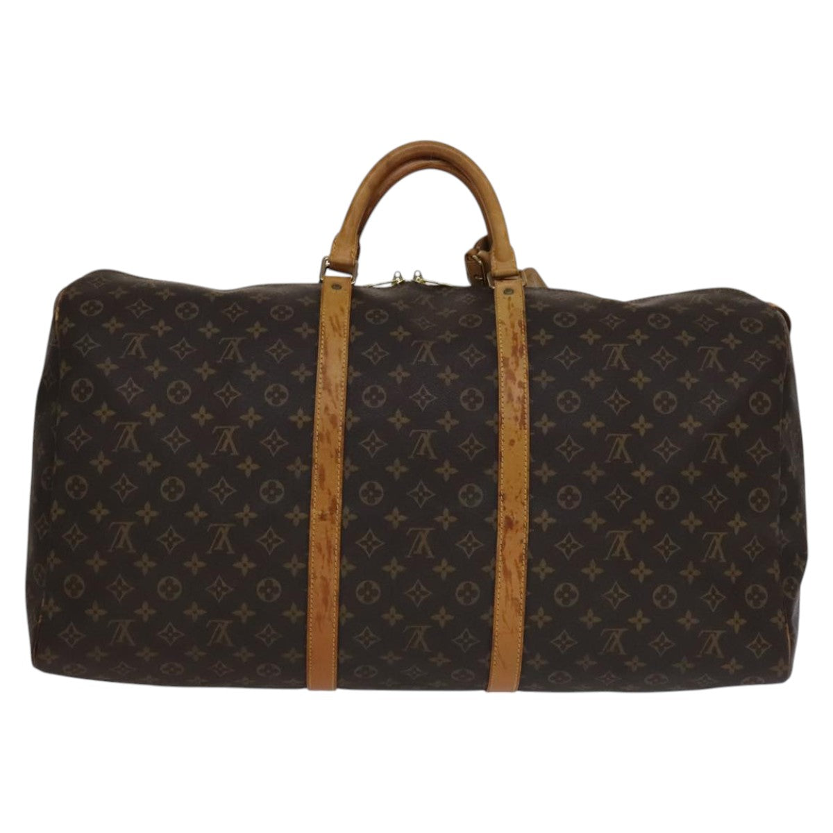 Louis Vuitton Keepall 60, Brown, Canvas, travel