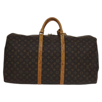 Louis Vuitton Keepall 60, Brown, Canvas, travel