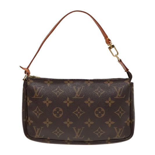 Louis Vuitton Pochette Accessoire, Brown, Canvas, clutch