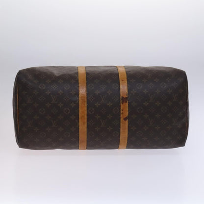 Louis Vuitton Keepall 55, Brown, Canvas, travel