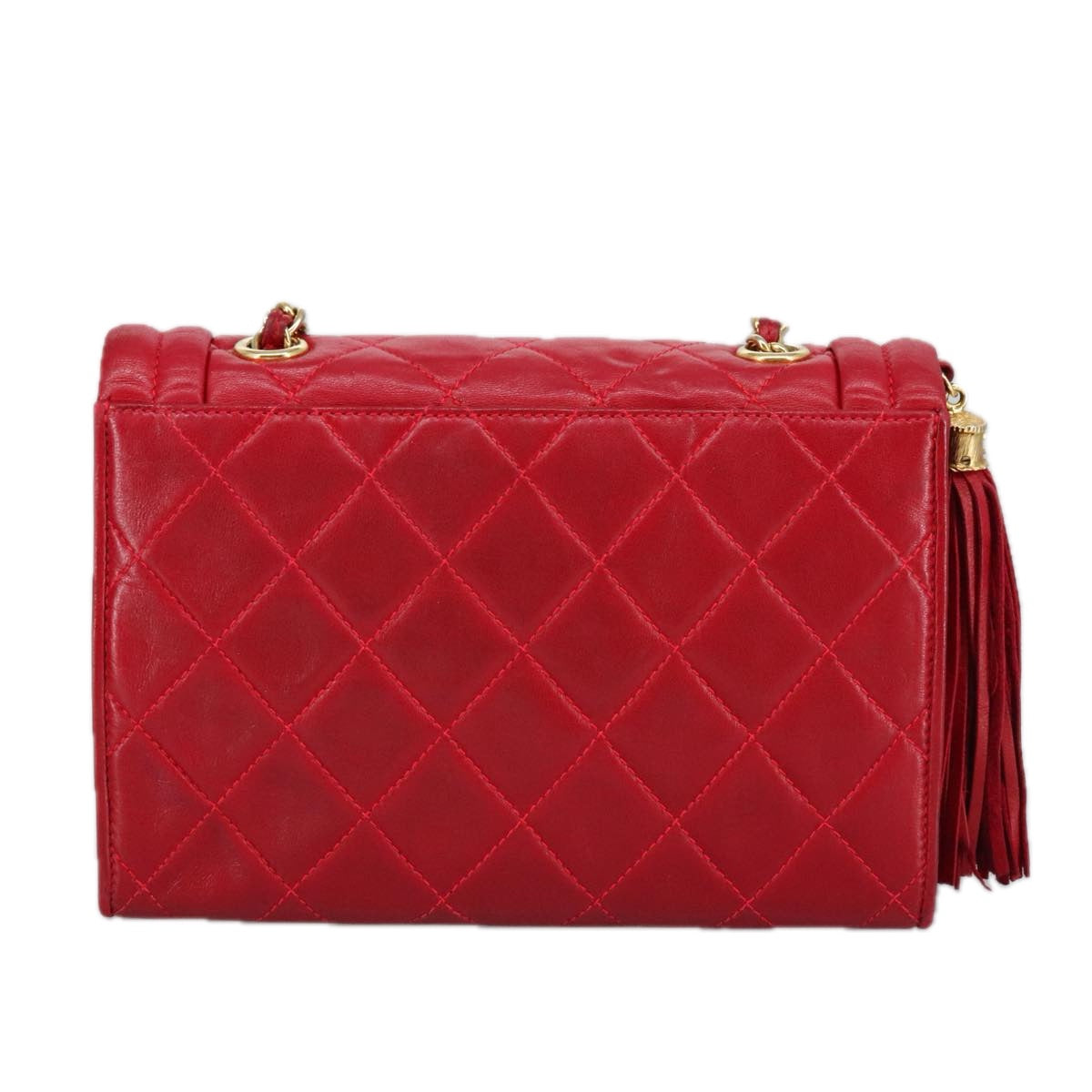 Chanel Cc, Red, Calfskin, shoulder