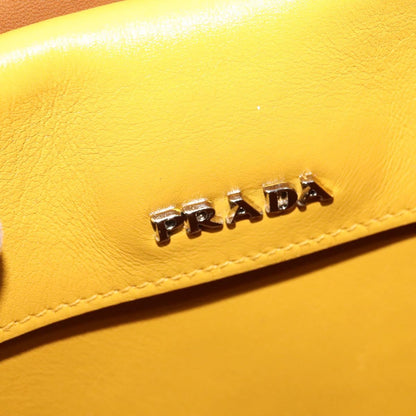 Prada, Yellow, Leather, shoulder