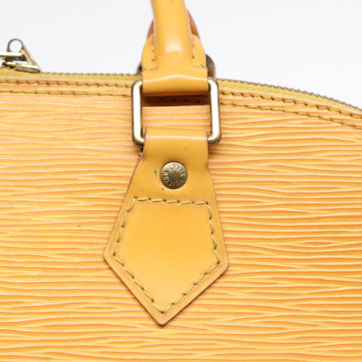 Louis Vuitton Alma, Yellow, Leather, handbag