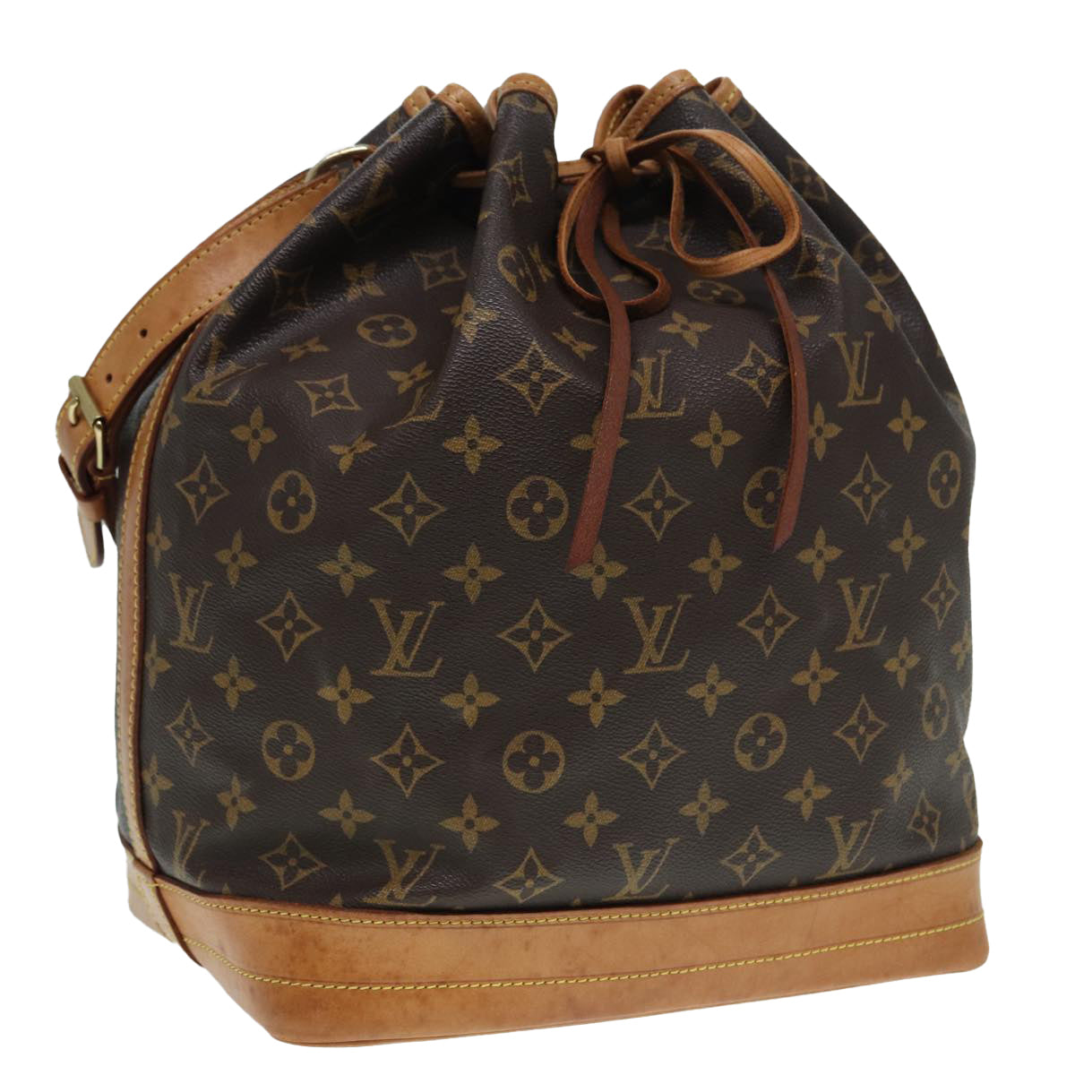 Louis Vuitton Noe, Brown, Canvas, shoulder