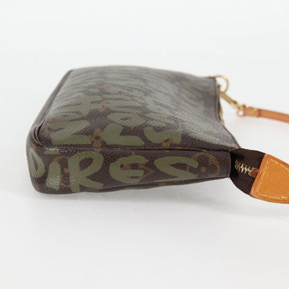 Louis Vuitton Pochette Accessoire, Brown, Canvas, clutch