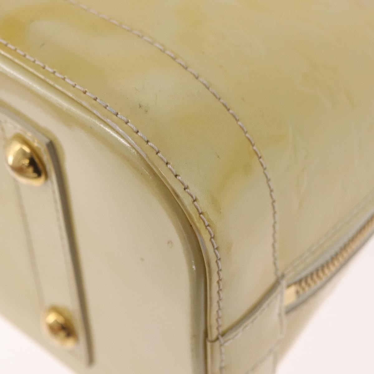 Louis Vuitton Alma Monogram Vernis, Beige, Patent Leather, Handbag