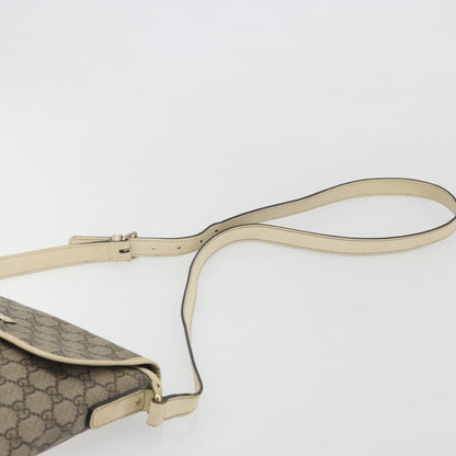 Gucci Flap Messenger GG Coated Canvas, Beige, Canvas, Shoulder Bag