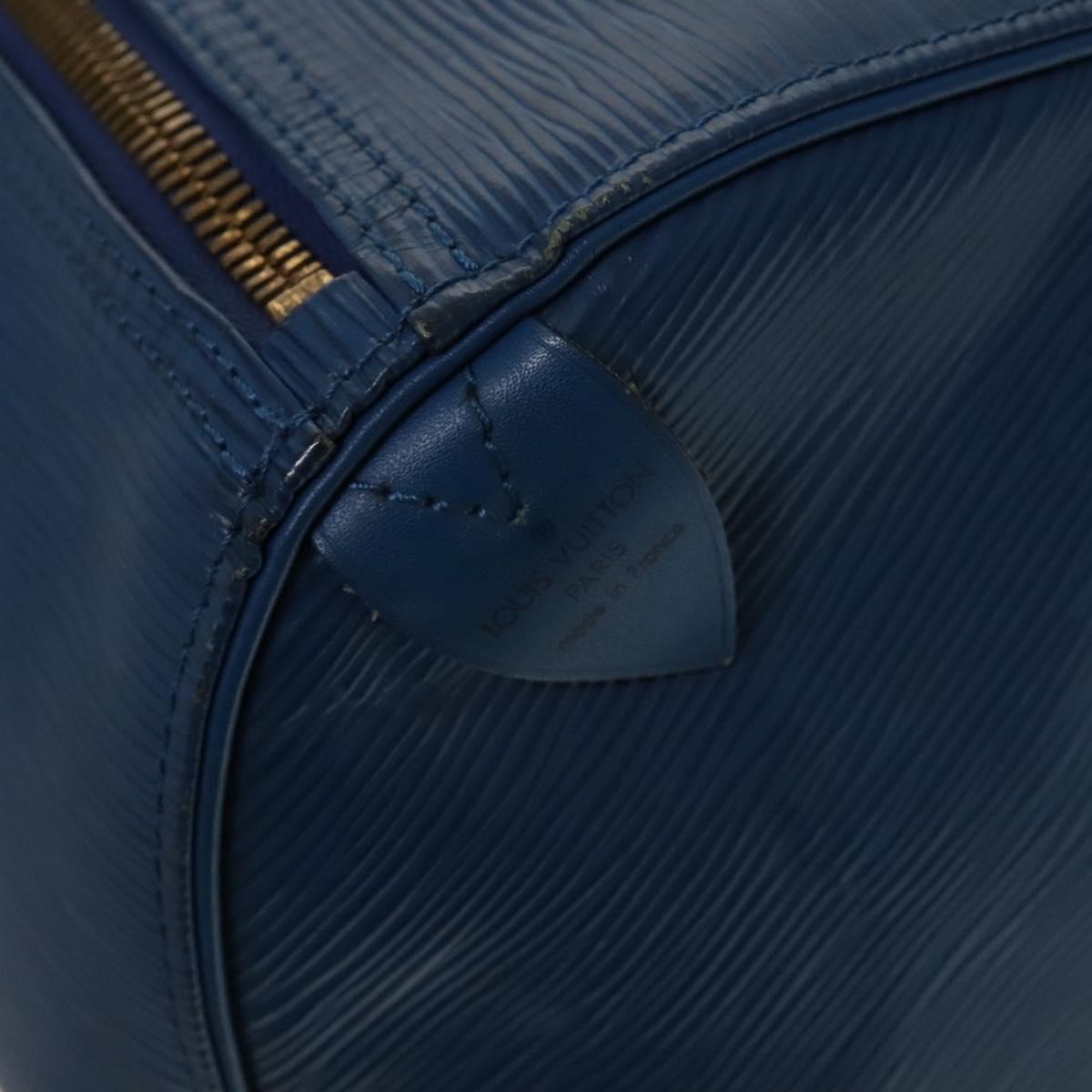 Louis Vuitton Keepall 55, Blue, Leather, travel