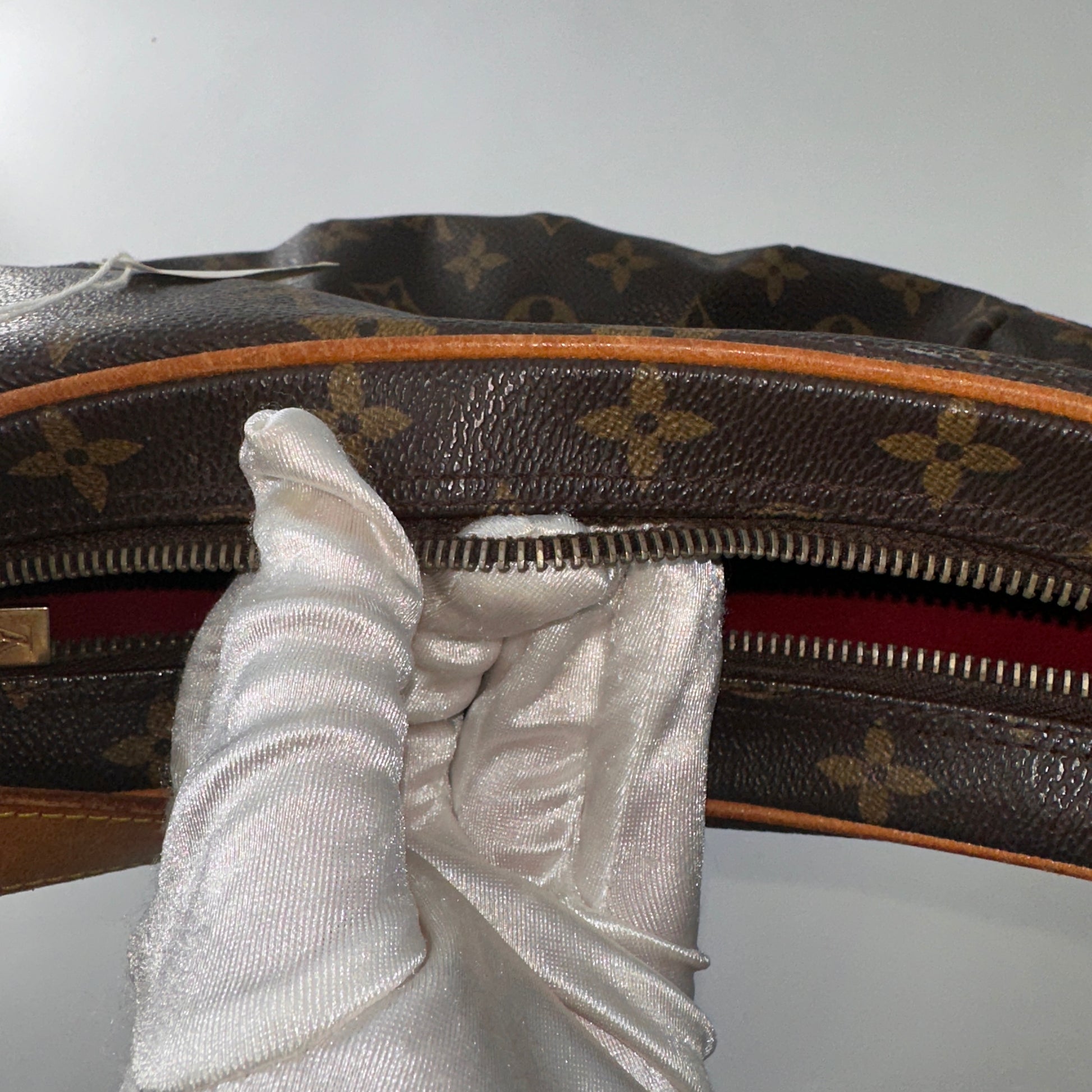 Louis Vuitton Croissant Handbag Monogram Canvas, BROWN, LEATHER, Handbag