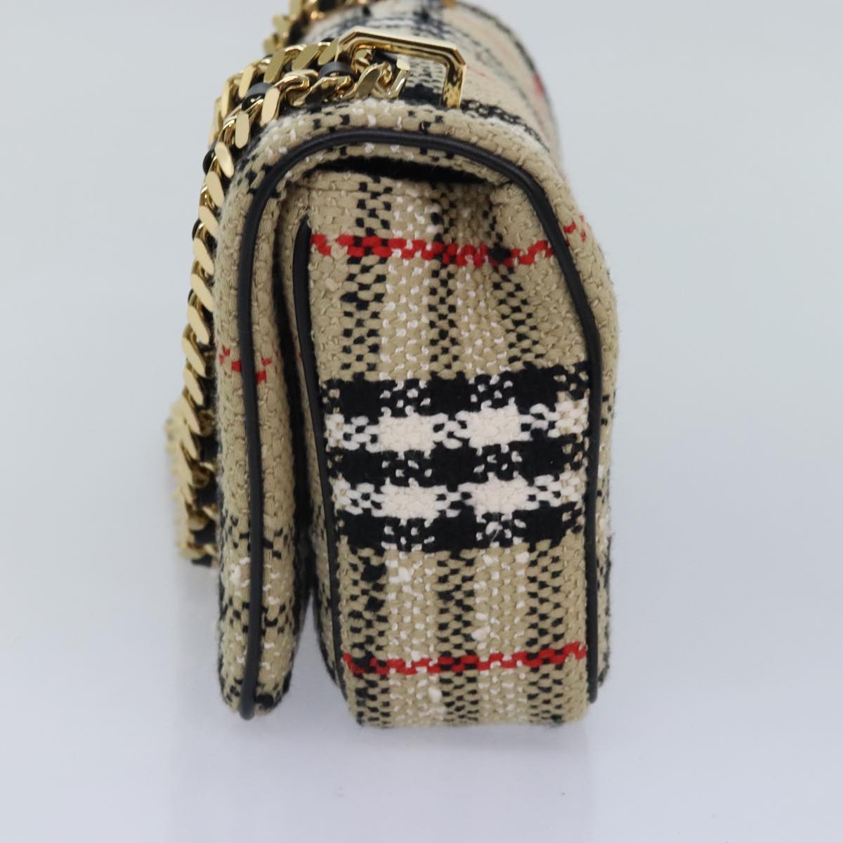 Burberry Nova Check, Gold, Canvas, shoulder