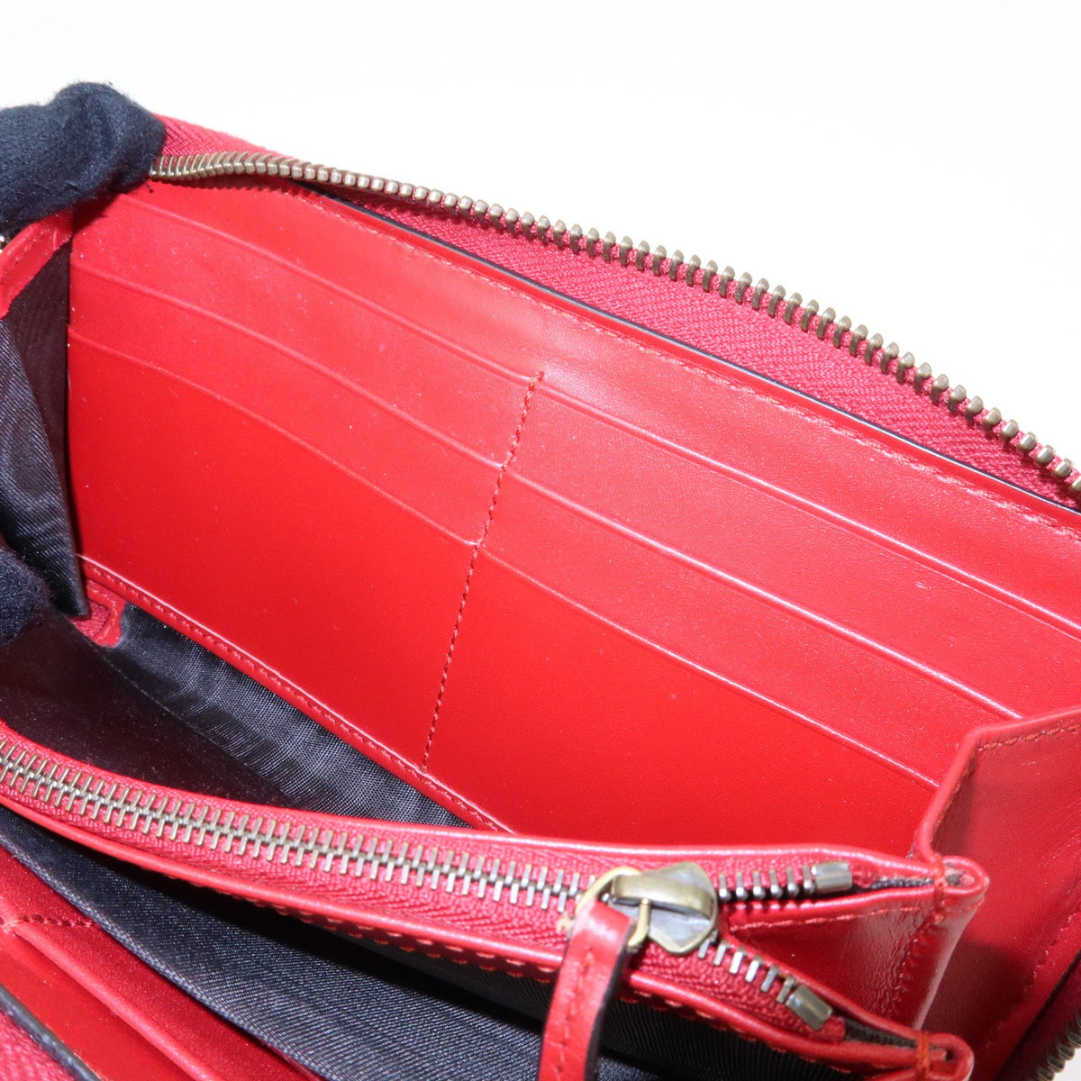 Gucci Cherries Wallet on Chain Guccissima Leather, Red, Leather, Crossbody Bag