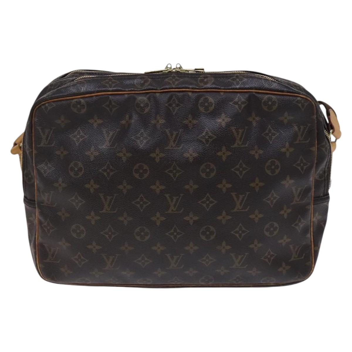 Louis Vuitton Reporter, Brown, Canvas, shoulder