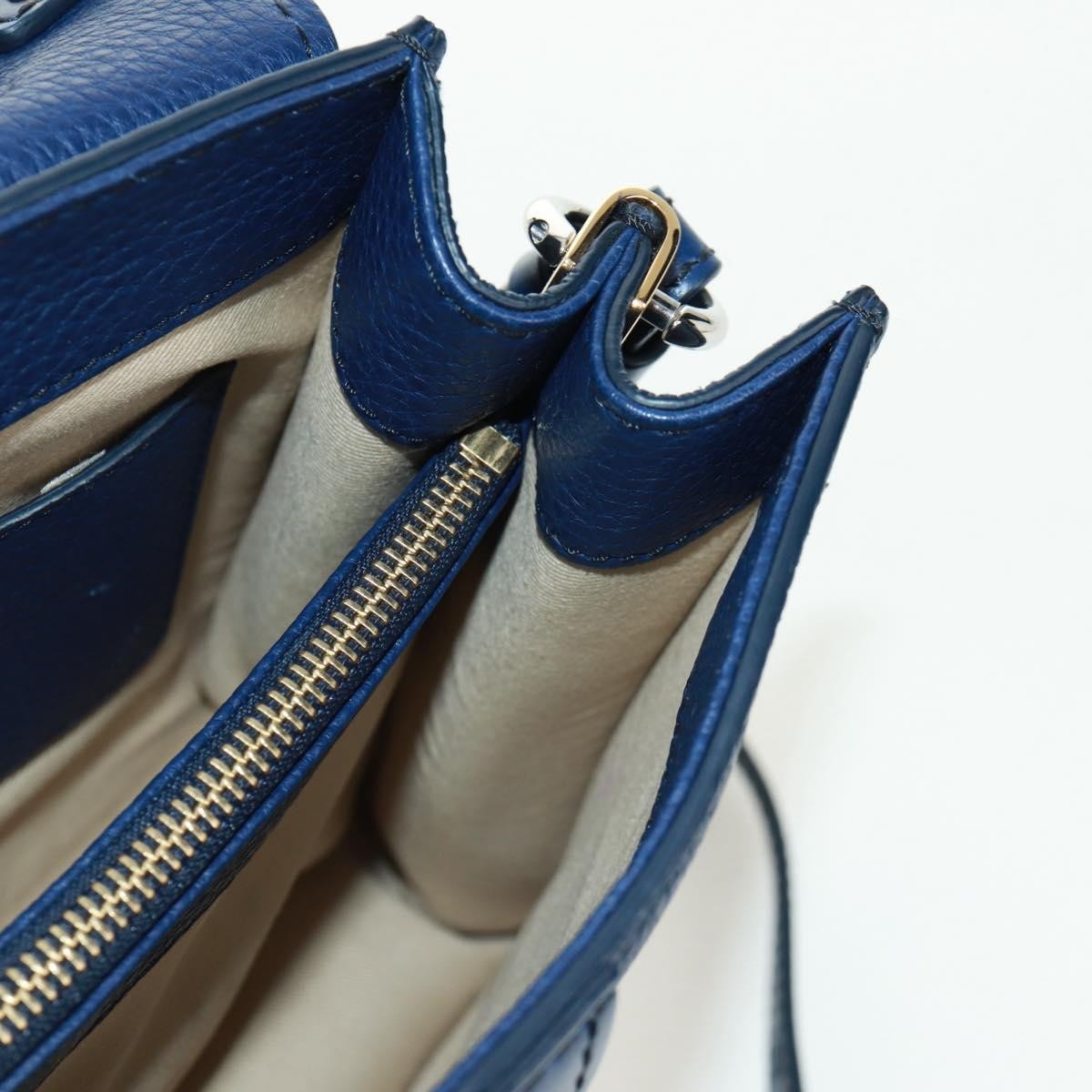 Chloe Aby Day Leather, Blue, Leather, Handbag
