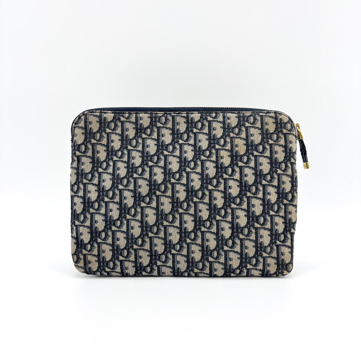 Christian Dior Travel Kit Oblique Canvas, Navy, Canvas, Toiletry Case