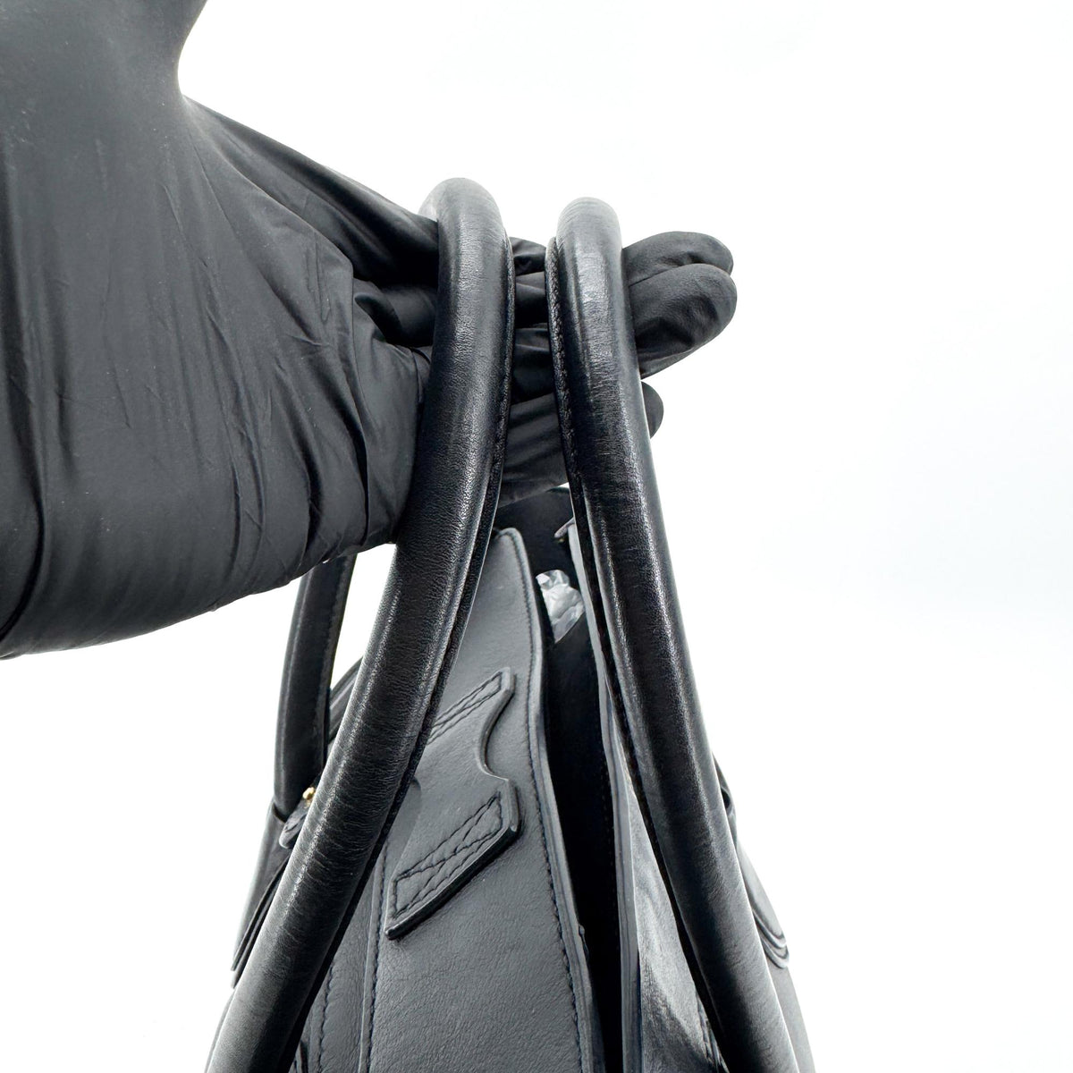 Celine Luggage Embossed Leather, Black, Leather, Handbag