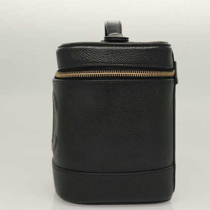 Chanel Vanity, Black, Leather, clutch