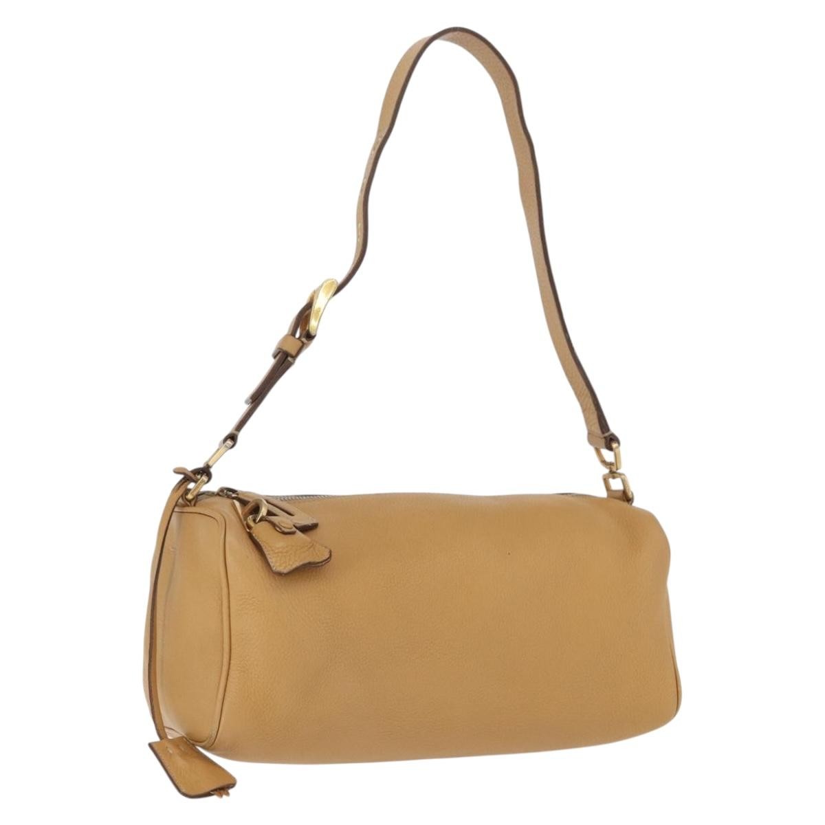 Prada Vintage Leather, Brown, Leather, Shoulder Bag