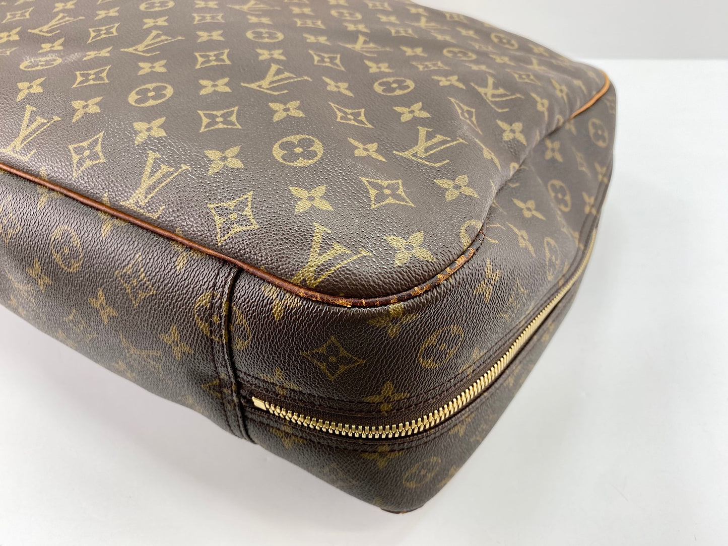 Louis Vuitton Alize Monogram, Brown, Canvas, Travel Bag