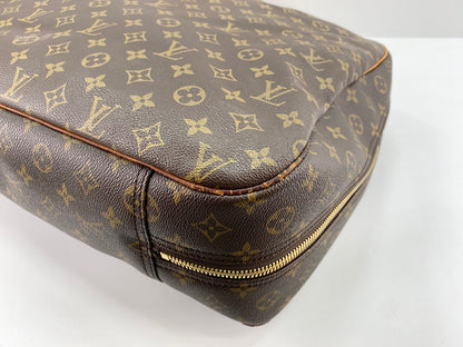 Louis Vuitton Alize Monogram, Brown, Canvas, Travel Bag