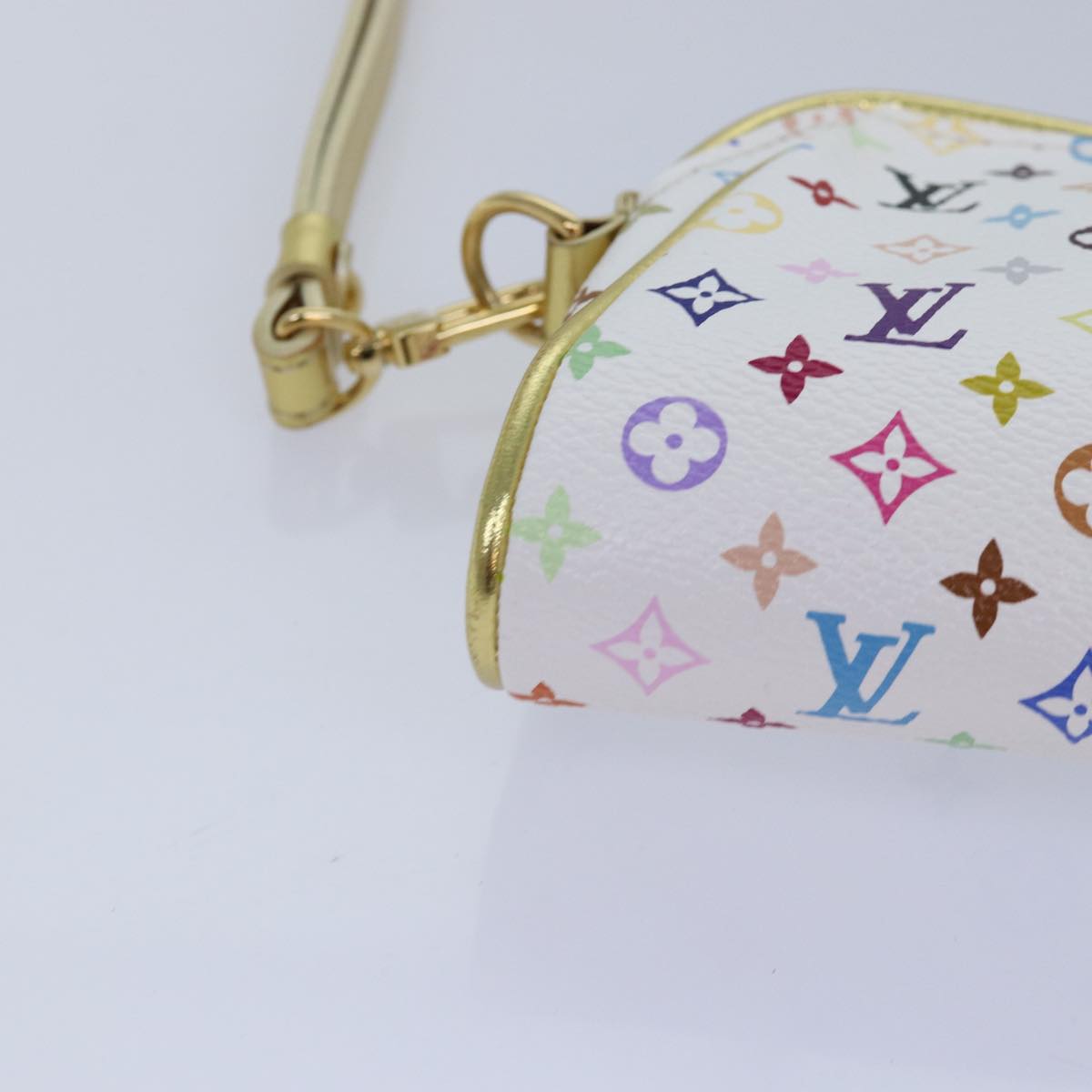 Louis Vuitton Kate Clutch, White, Canvas, clutch