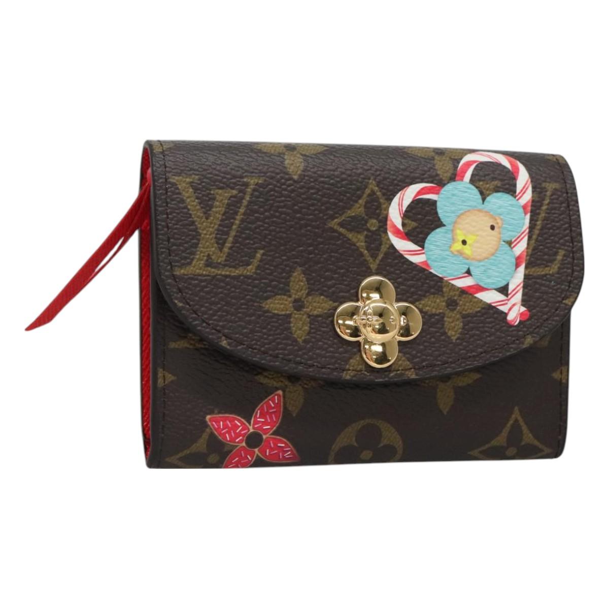Louis Vuitton Rosalie, Brown, Canvas, wallet
