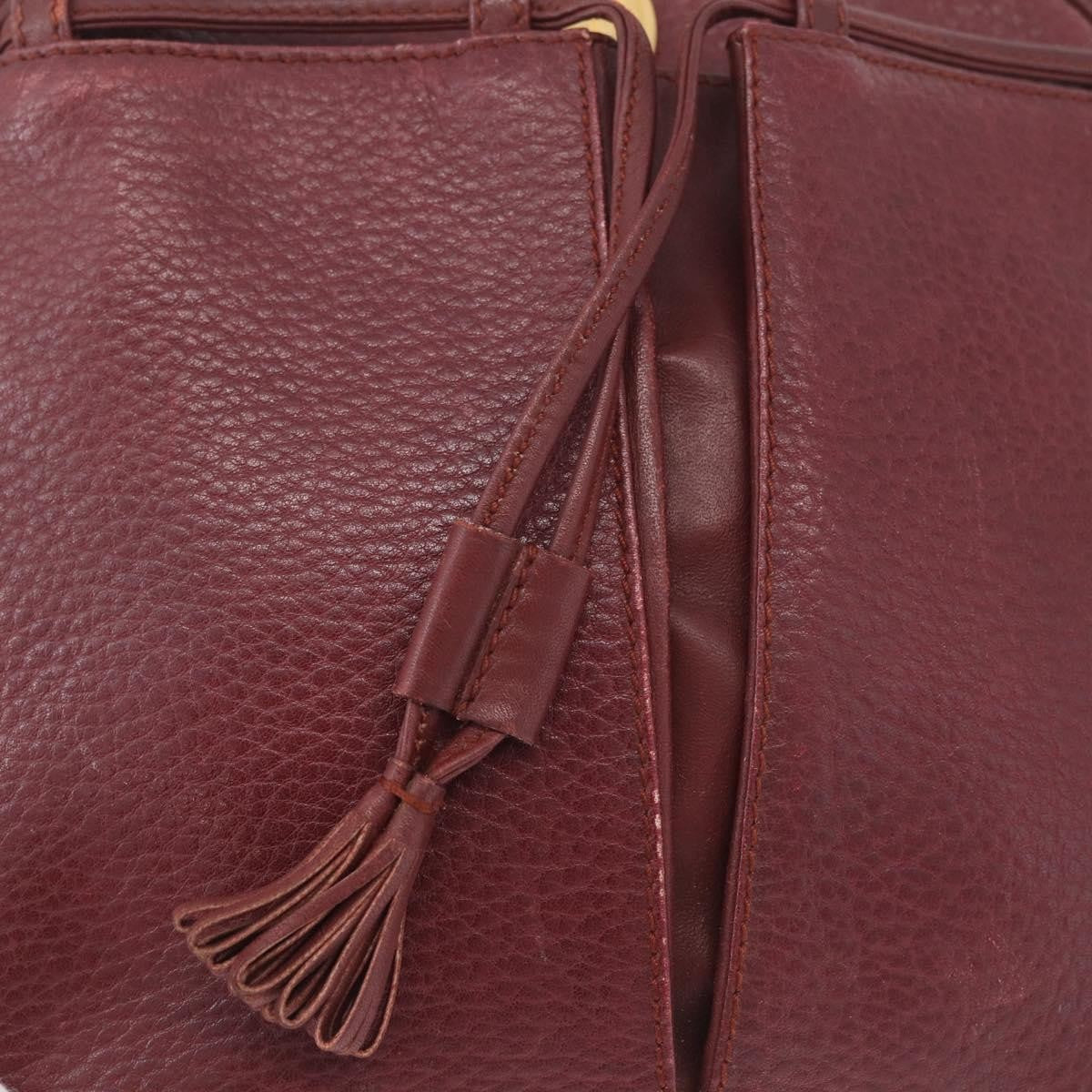 Cartier Tasseled Must de Cartier Leather, Burgundy, Leather, Shoulder Bag