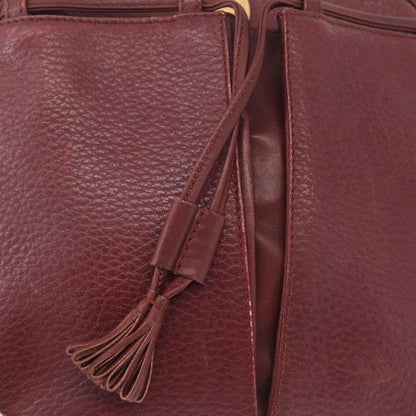 Cartier Tasseled Must de Cartier Leather, Burgundy, Leather, Shoulder Bag