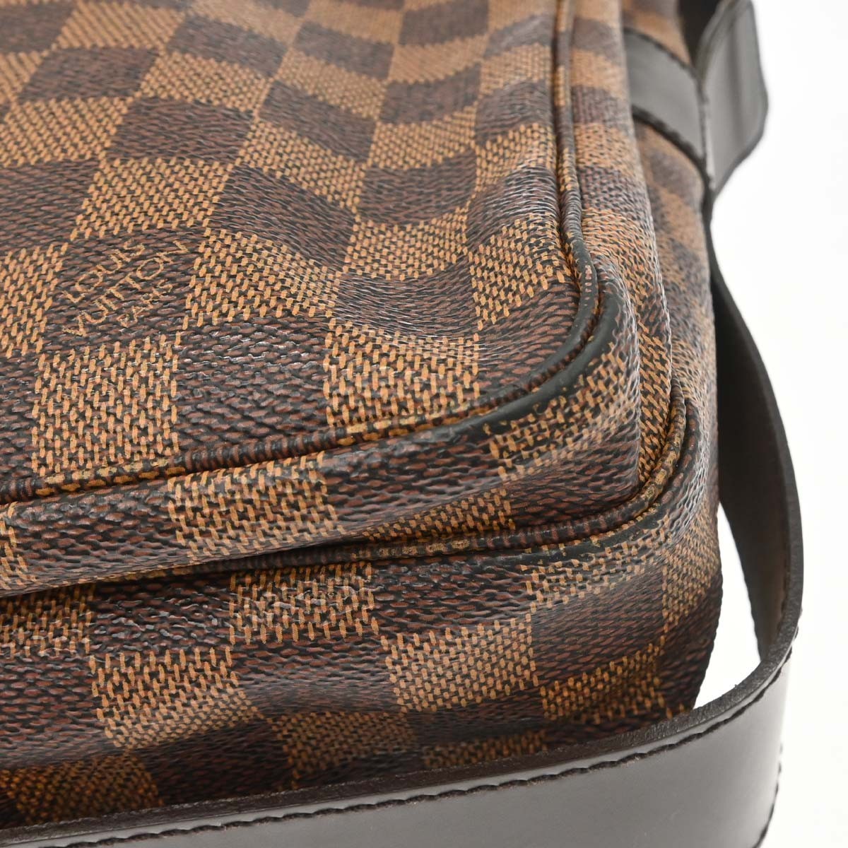 Louis Vuitton Naviglio Damier Ebene, Brown, Canvas, Shoulder Bag