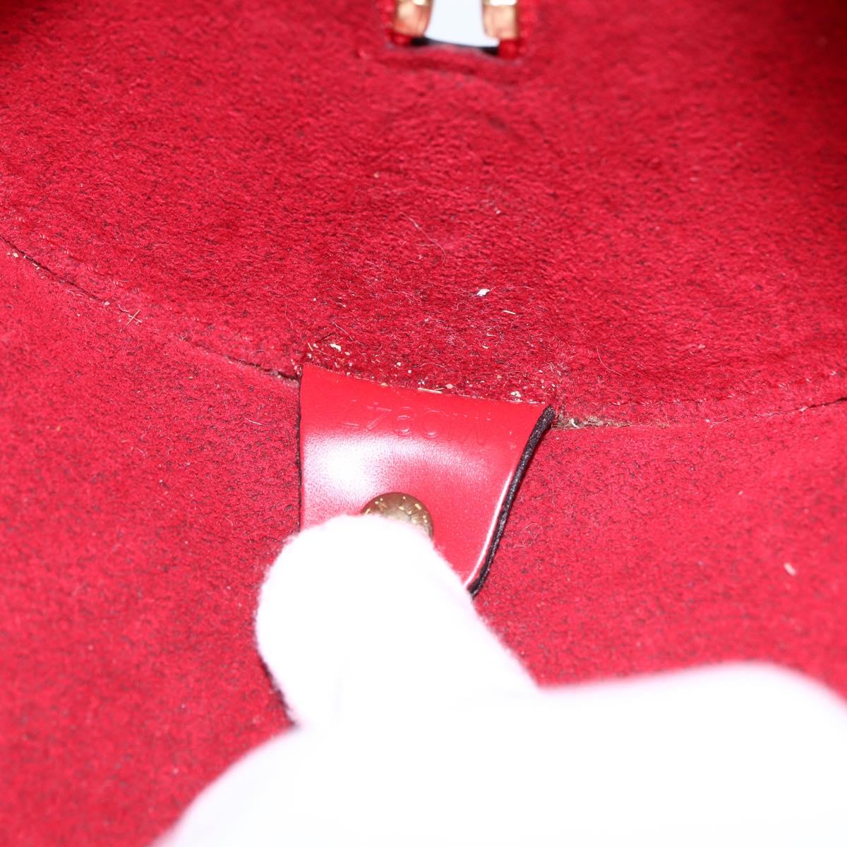 Louis Vuitton Soufflot Handbag Epi Leather, RED, LEATHER, Handbag