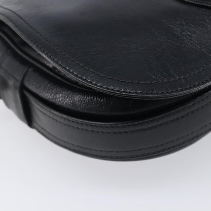 Celine Shoulder Leather, Black, Leather, Shoulder Bag