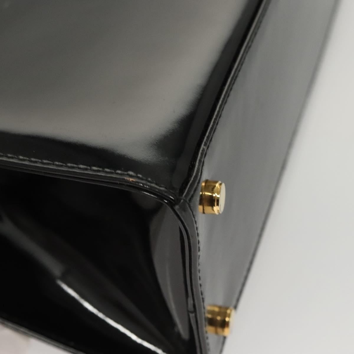 Salvatore Ferragamo Vala Patent Leather, Black, Patent Leather, Shoulder Bag