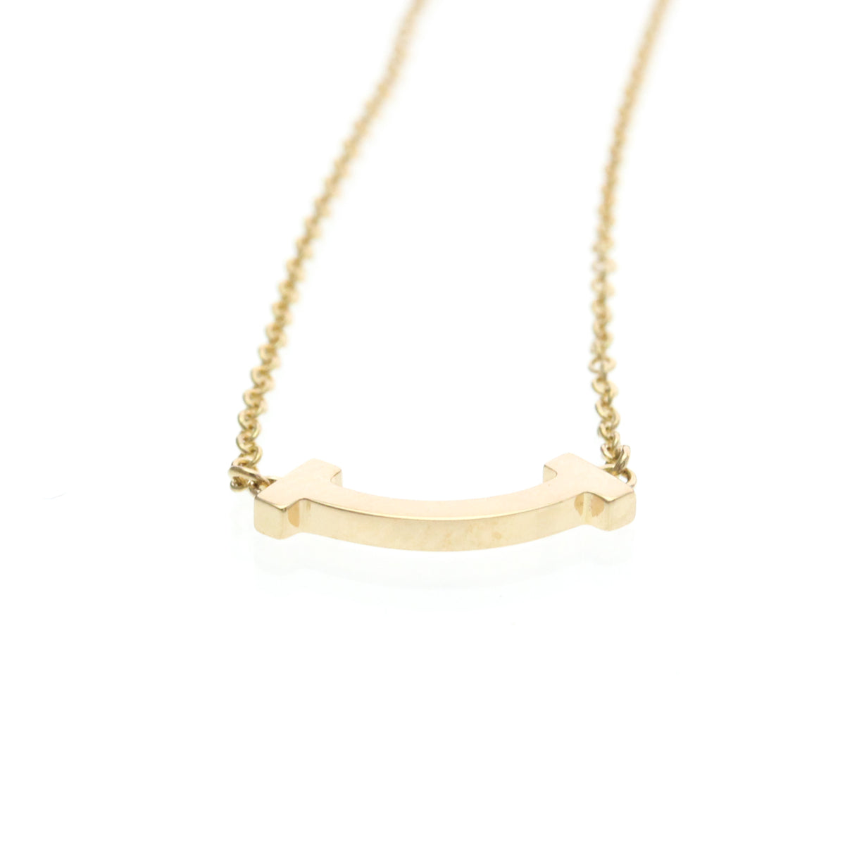 Tiffany & Co. T Smile Pendant 18K Rose Gold, Gold, Pink Gold, Necklace