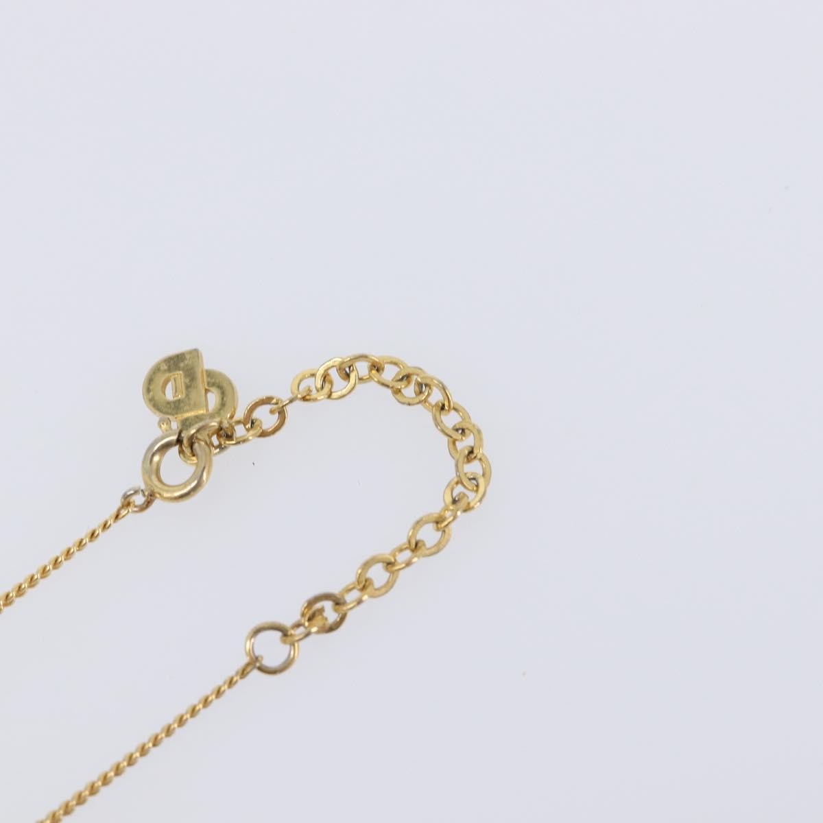 Christian Dior Vintage Logo Pendant Metal, Gold, Metal, Necklace