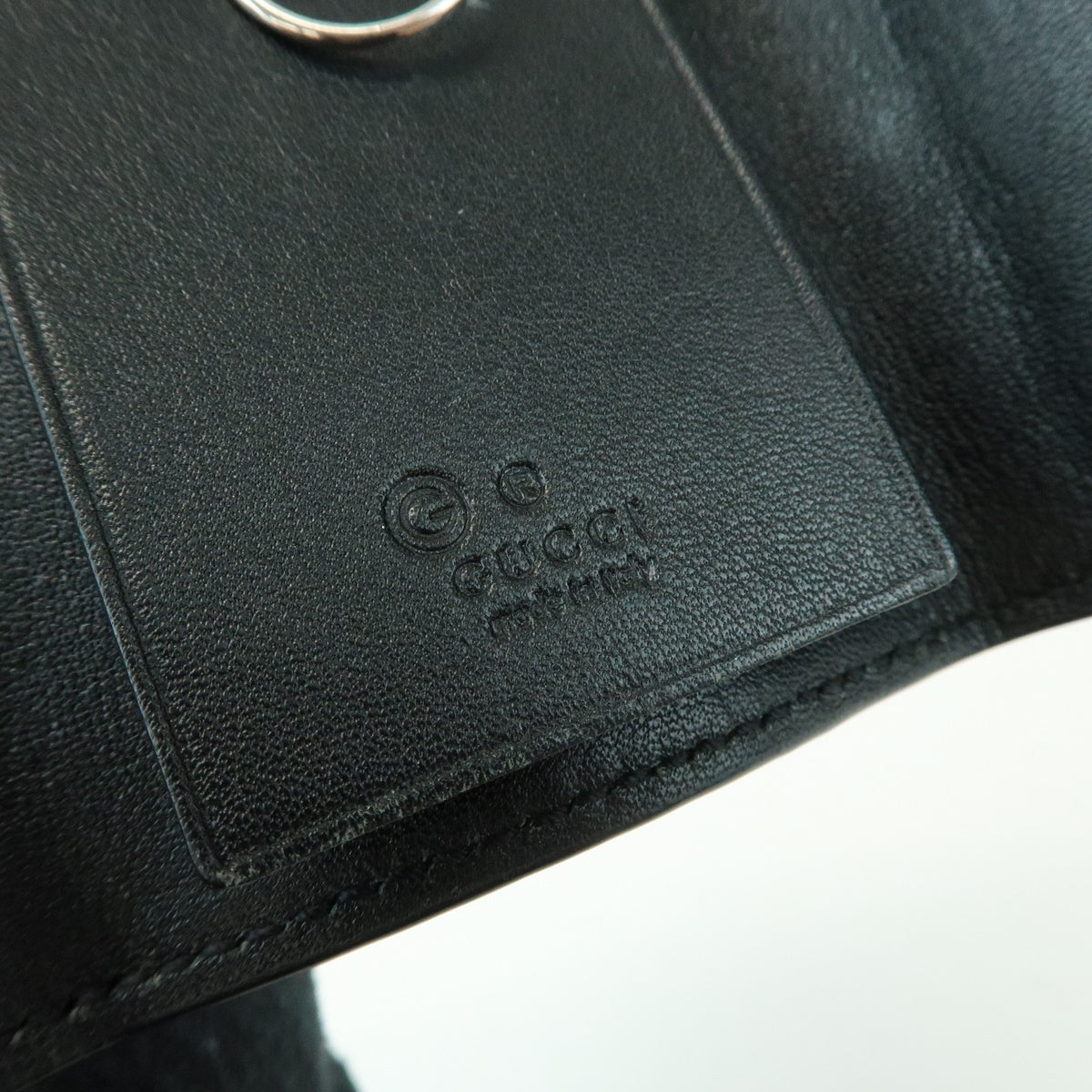Gucci Flap Card Case Guccissima Leather, Black, Leather, Card Holder