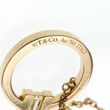 Tiffany & Co. T Circle Pendant 18K Rose Gold with Diamond, Gold, Pink Gold, Necklace