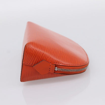 Louis Vuitton Cosmetic Epi Leather, Orange, Leather, Clutch