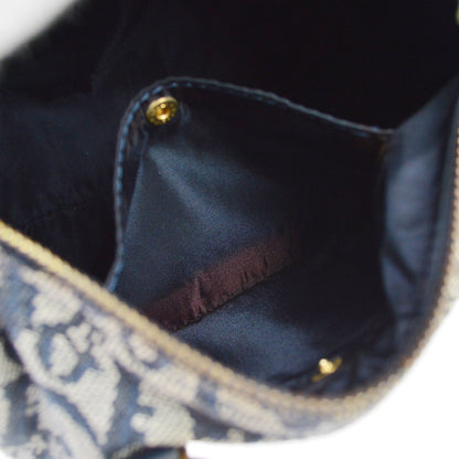 Christian Dior Vintage Trotter Boston Diorissimo Canvas, Navy, Canvas, Handbag