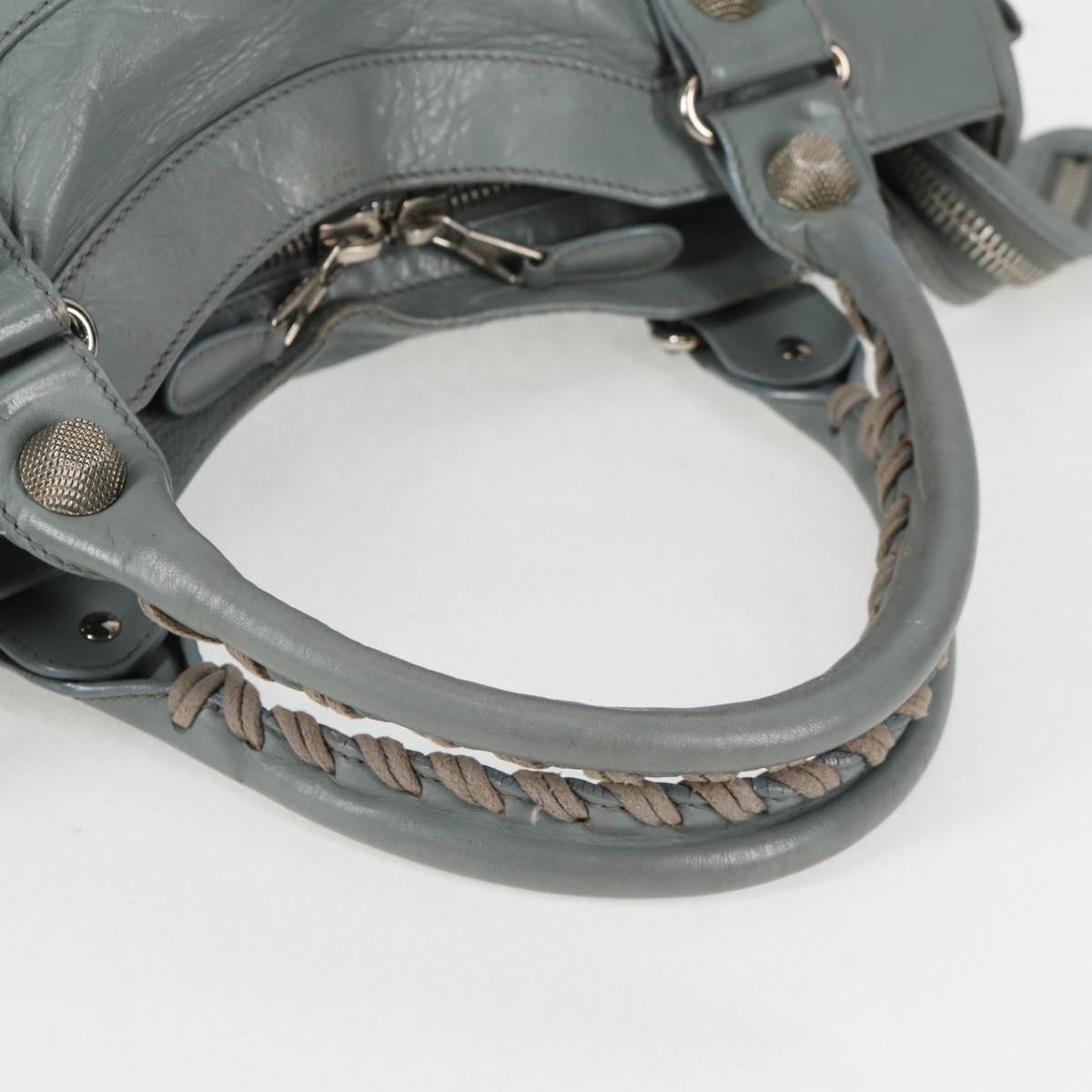 Balenciaga City, GRAY, Leather, handbag