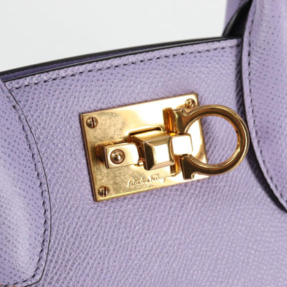 Salvatore Ferragamo Gancini, Purple, Leather, handbag