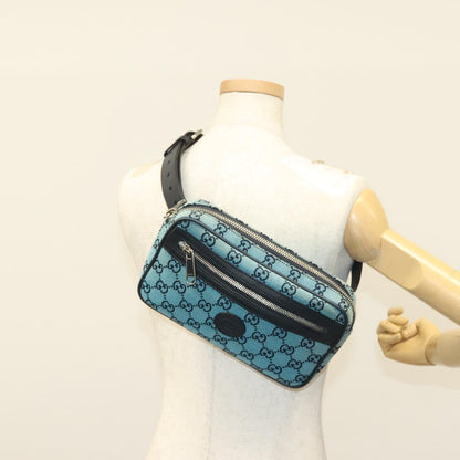 Gucci GG canvas, Blue, Canvas, shoulder