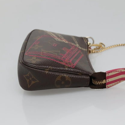Louis Vuitton Mini Pochette Accessoires, Brown, Canvas, clutch