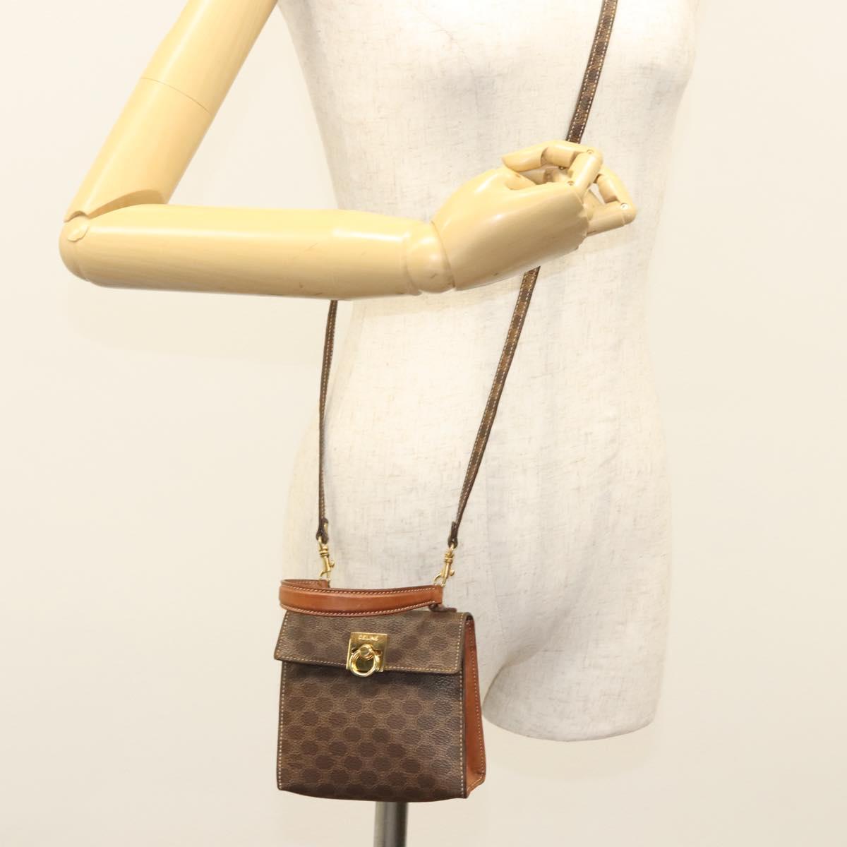 Céline Macadam, Brown, Canvas, handbag