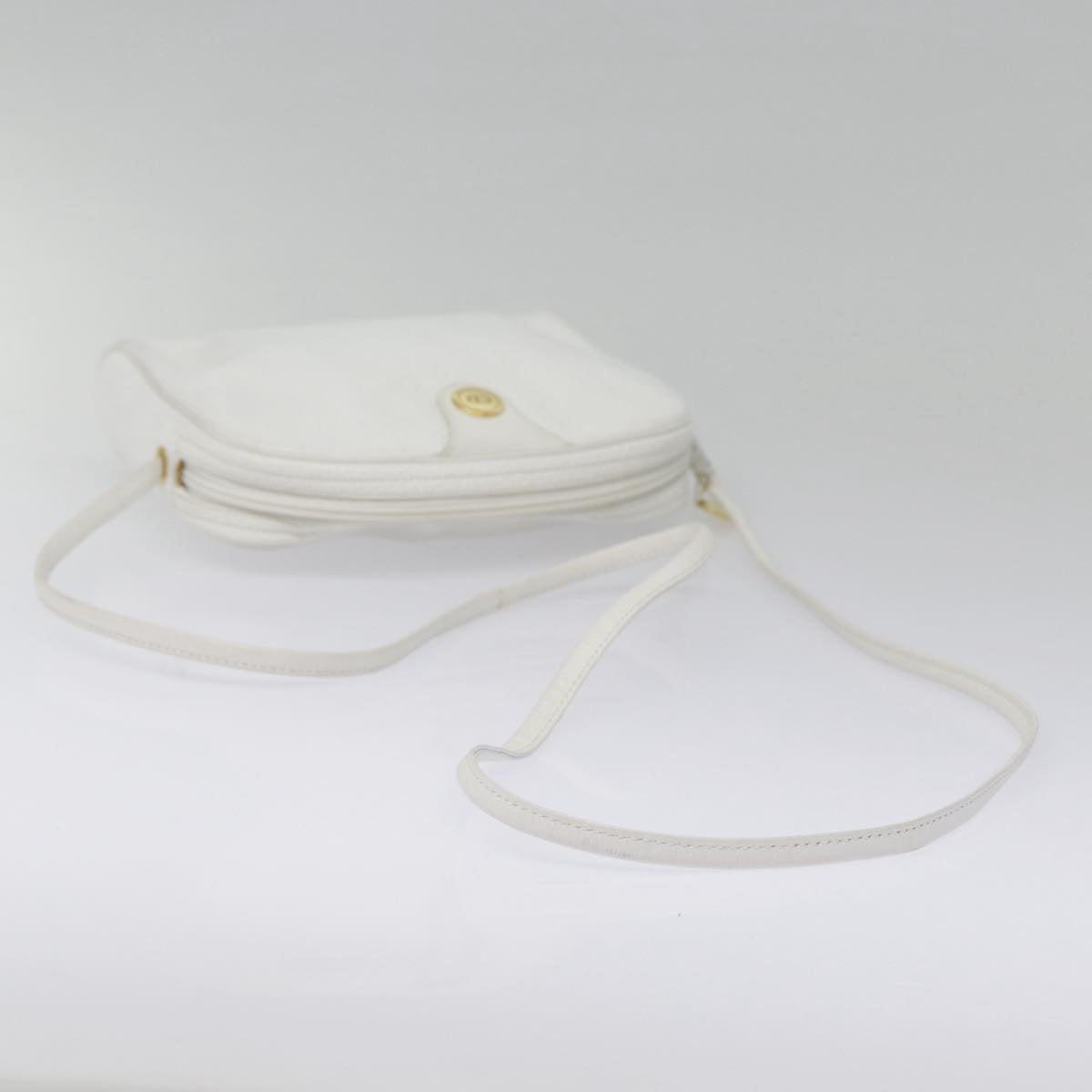 Dior CD, White, Leather, shoulder