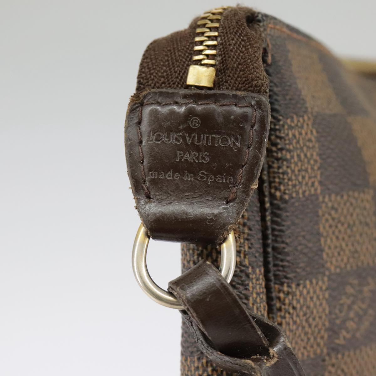 Louis Vuitton Pochette Accessoire, Brown, Canvas, clutch