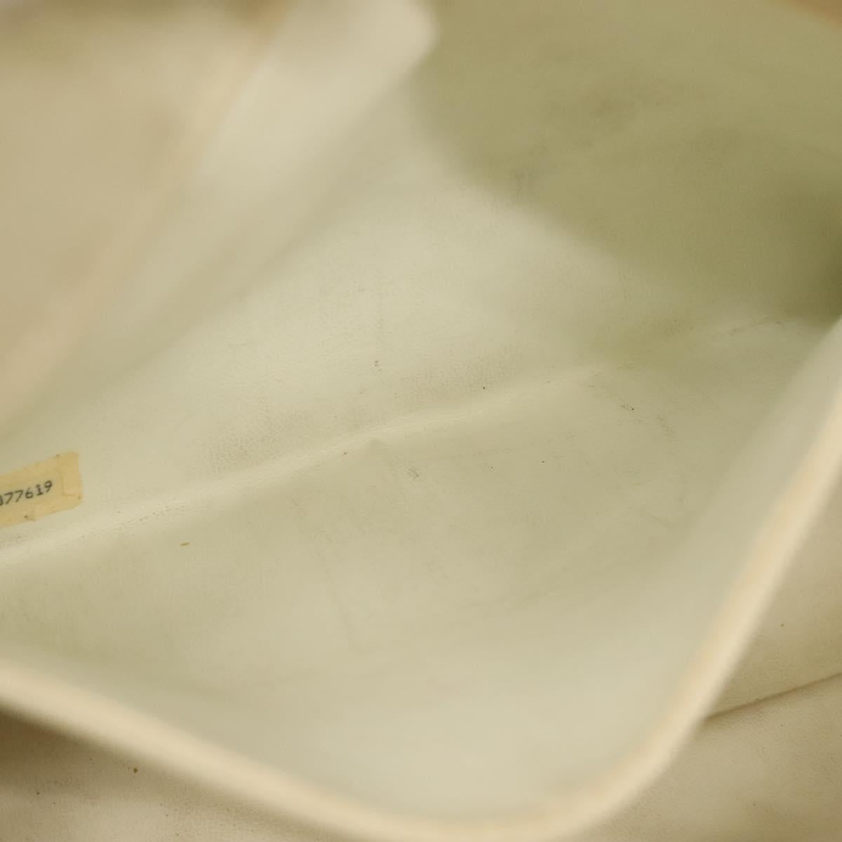 Chanel Matelassé, "WHITE,GOLD", Leather, shoulder
