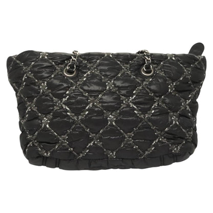 Chanel Paris Byzans, Black, NYLON, shoulder