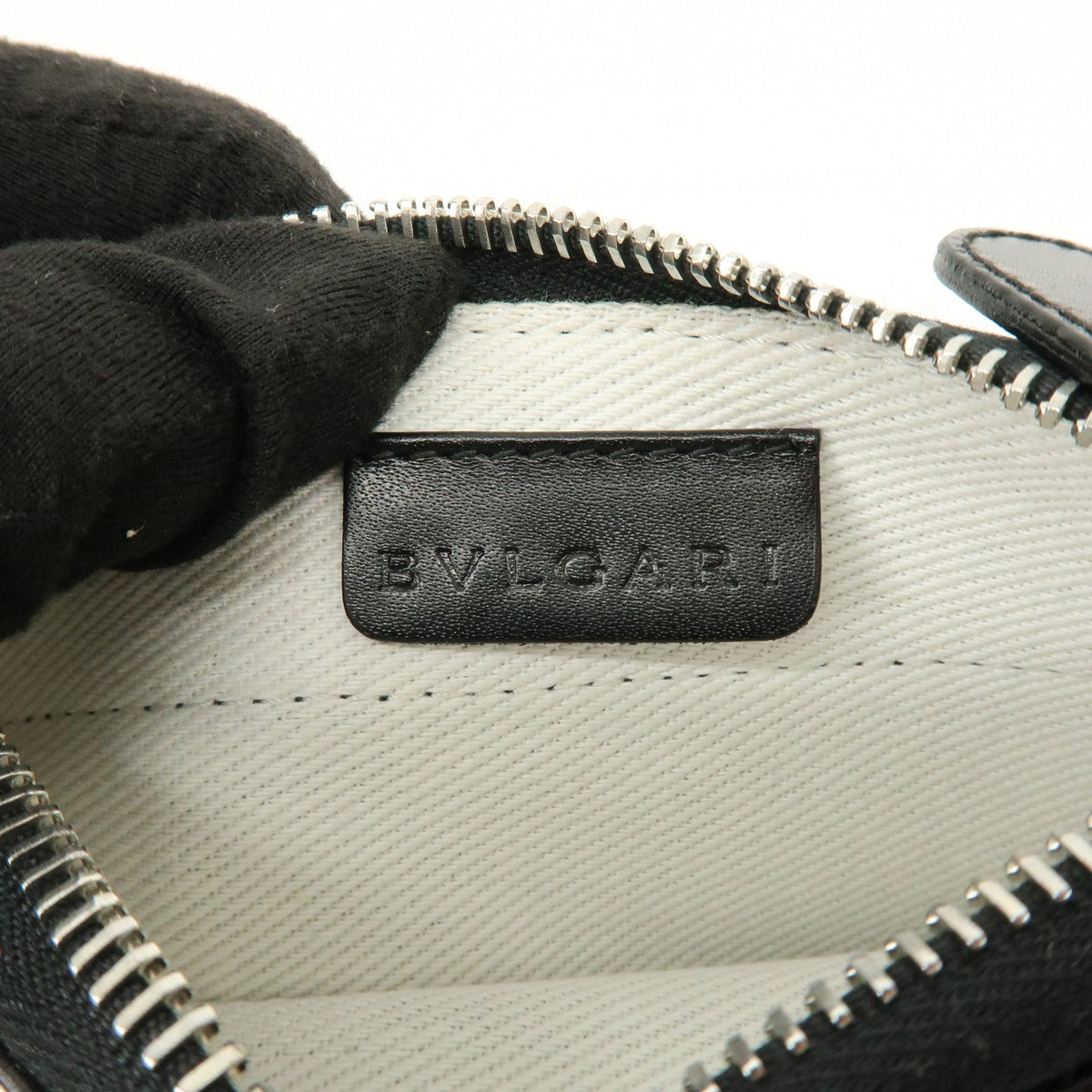 Bvlgari Logomania Canvas with Leather, Black, Denim, Shoulder Bag