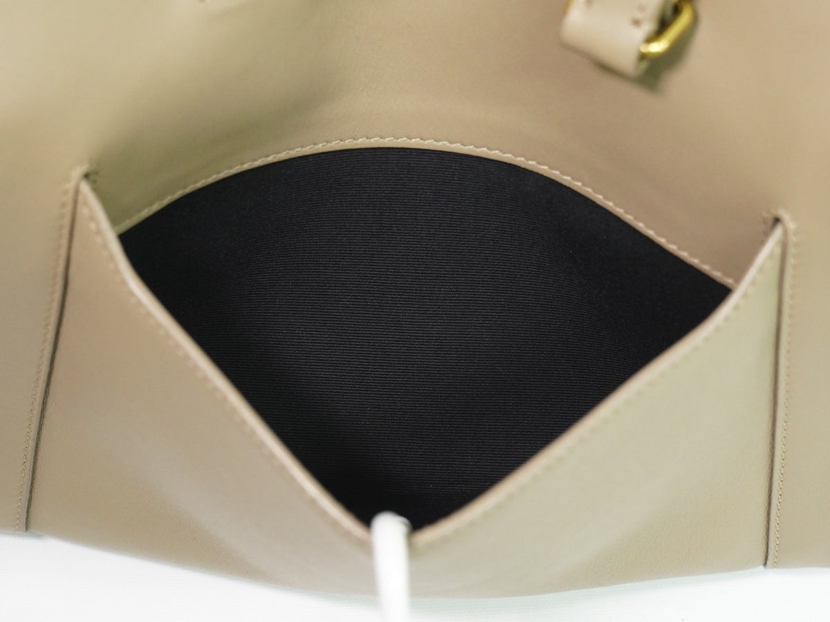 Saint Laurent East Side Smooth Leather, Beige, Leather, Tote Bag