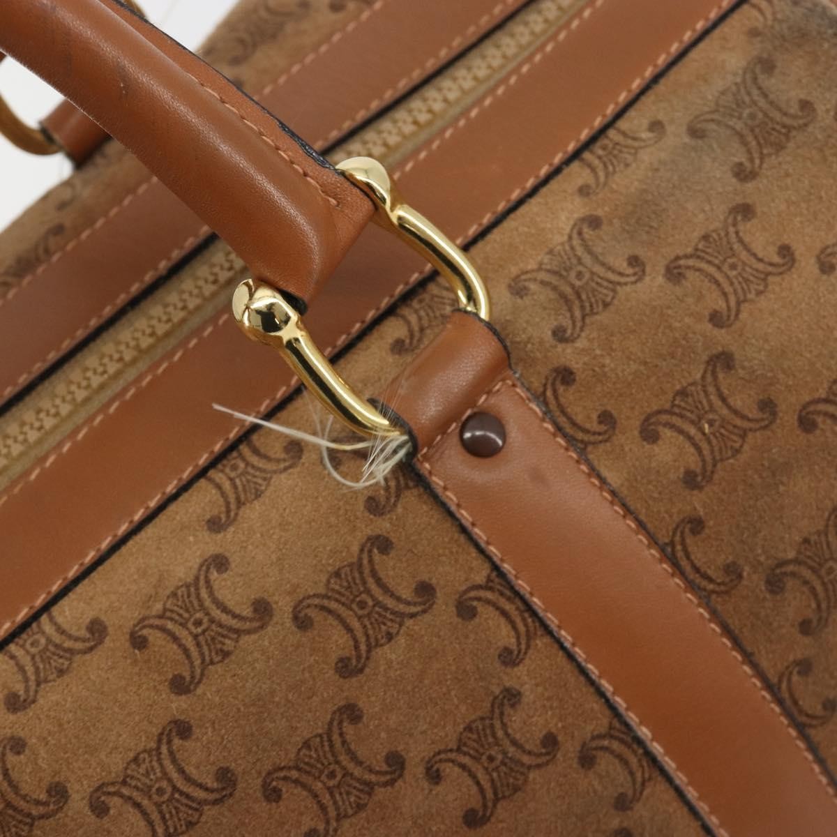 Celine Macadam Suede, Brown, Suede, Tote Bag