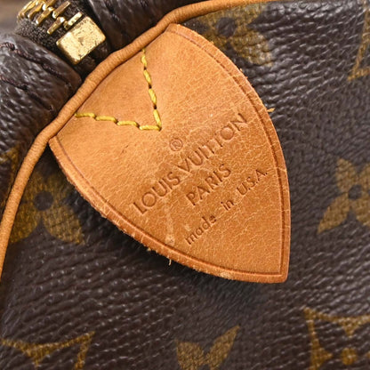 Louis Vuitton Speedy Monogram, Brown, Canvas, Handbag
